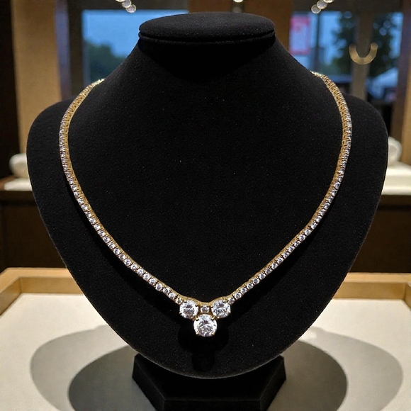 Vintage Heavy Sterling Mickey Mouse Tennis Necklace - Picture 2 of 9